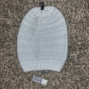 Brand new with tags silver beanie